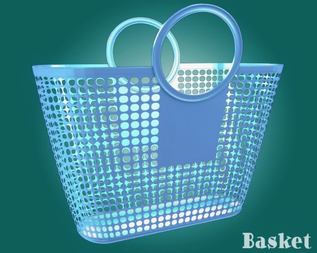 plastic basket 3D-Modell .c4d .max .obj .3ds .fbx .stl .blend 