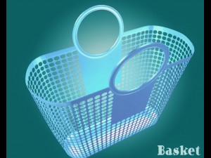 plastic basket 3D-Modell