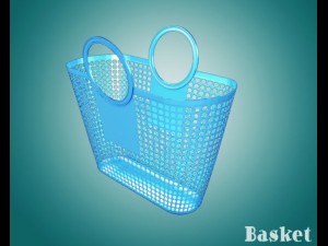 plastic basket 3D-Modell