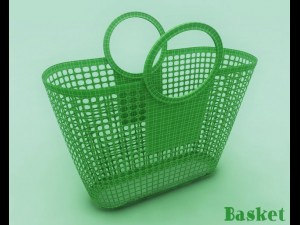 plastic basket 3D-Modell