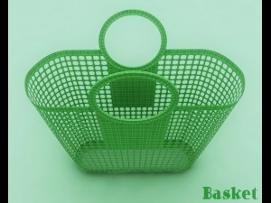 plastic basket 3D-Modell
