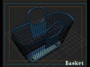 plastic basket 3D-Modell