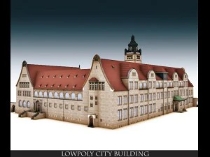lowpoly старої будівлі 3D Модель