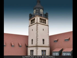 lowpoly  old  building 3D Model