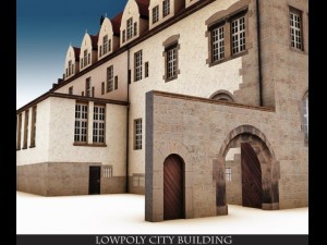 lowpoly  old  building Modelo 3D