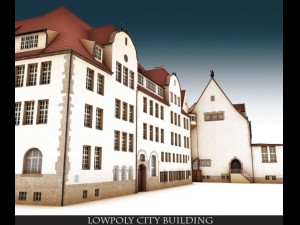 lowpoly  old  building Modelo 3D