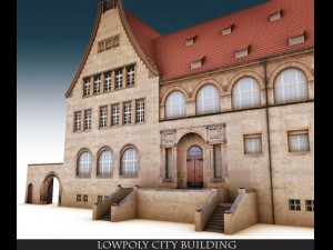 lowpoly  old  building Modelo 3D
