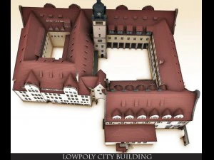 lowpoly  old  building 3D Model