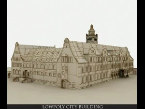 lowpoly  old  building 3D Model