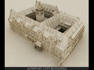 lowpoly  old  building 3D Model