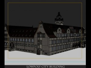 lowpoly  old  building Modelo 3D