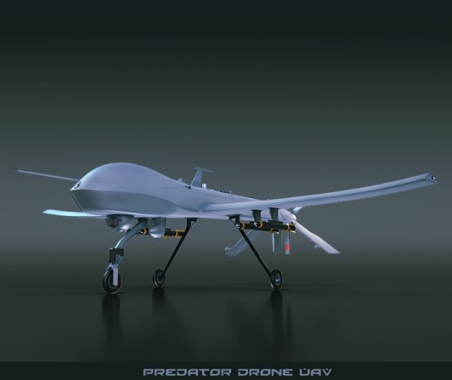 predator drone uav Modèle 3D .c4d .max .obj .3ds .fbx .stl .blend 