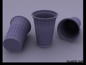 plastic cup 3D मॉडल