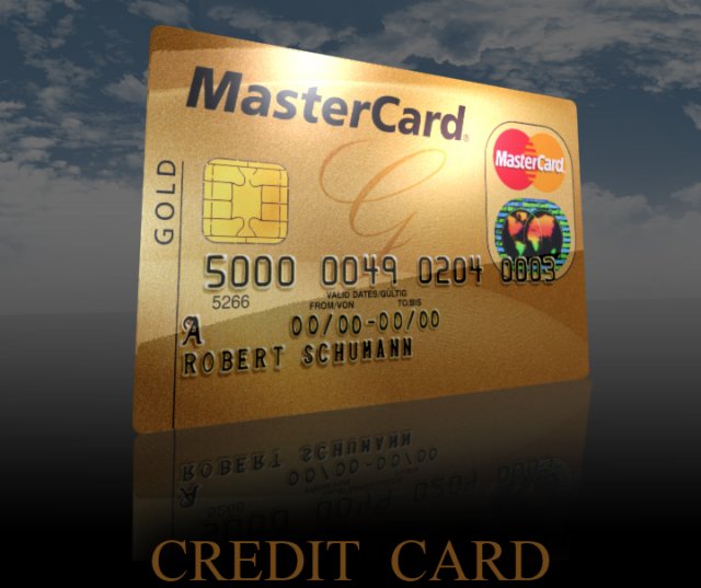credit card 3D Модель .c4d .max .obj .3ds .fbx .stl .blend 
