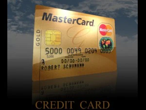 carte de cr&eacute;dit Modèle 3D