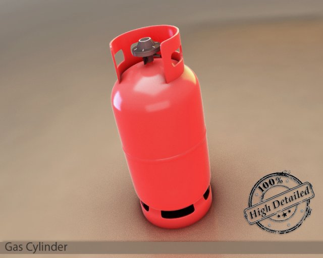 gas cylinder 3D 模型 .c4d .max .obj .3ds .fbx .stl .blend 