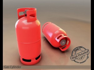 gas cylinder 3D 模型