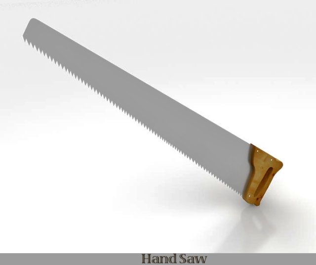 hand saw 3D Model .c4d .max .obj .3ds .fbx .stl .blend 