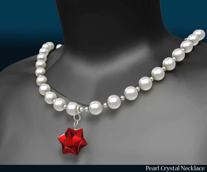 pearl crystal necklace 3D Model .c4d .max .obj .3ds .fbx .stl .blend