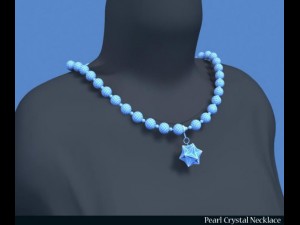pearl crystal necklace Modelo 3D
