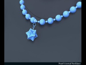 pearl crystal necklace Modelo 3D