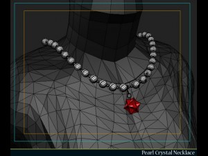 pearl crystal necklace Modelo 3D