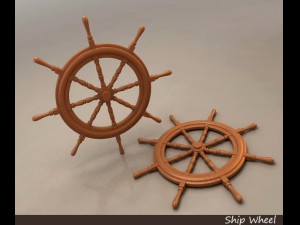 ship wheel 3Dモデル