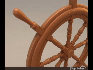 ship wheel Model 3D