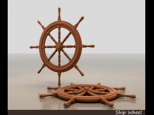ship wheel Model 3D