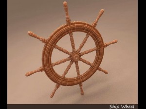 ship wheel Model 3D