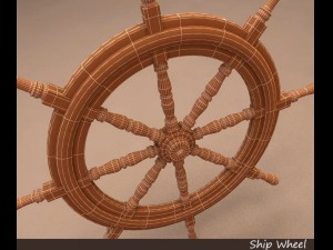 ship wheel Model 3D