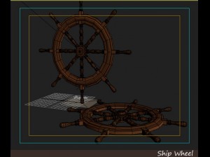 ship wheel Model 3D