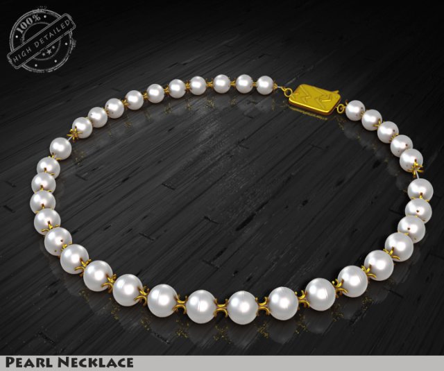 pearl necklace Modèle 3D .c4d .max .obj .3ds .fbx .stl .blend 