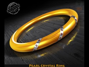 pearl crystal ring 3D Model