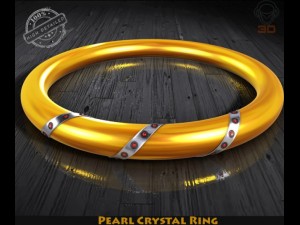 pearl crystal ring 3D 模型