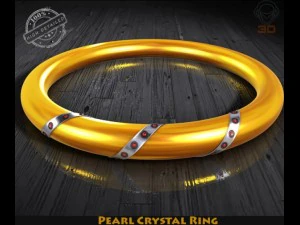 pearl crystal ring 3D Model