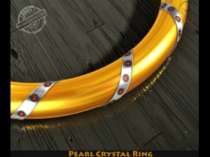pearl crystal ring 3D Model