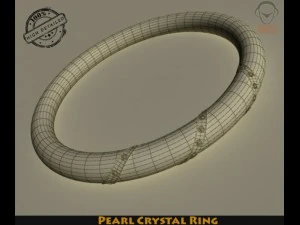 pearl crystal ring 3D Model
