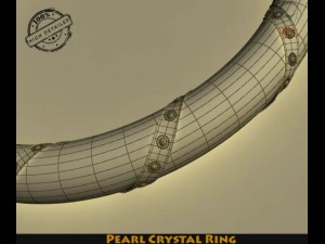 pearl crystal ring 3D 模型