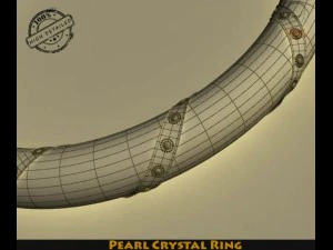 pearl crystal ring 3D Model