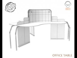 office table 3D Model