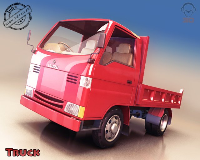 truck Modello 3D .c4d .max .obj .3ds .fbx .stl .blend 