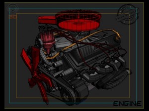 turbo v8 engine 3Dモデル