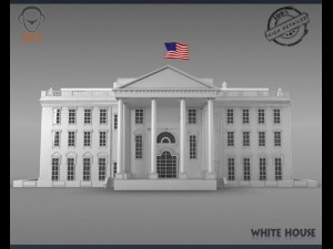 white house Modello 3D