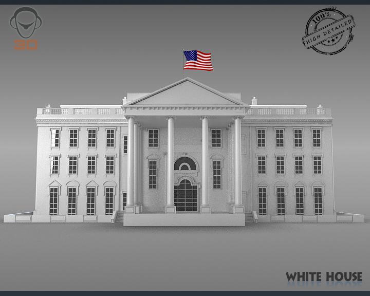White House 3d Model In Buildings 3dexport