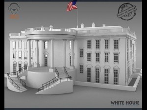 white house Modello 3D