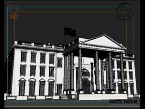 white house Modello 3D