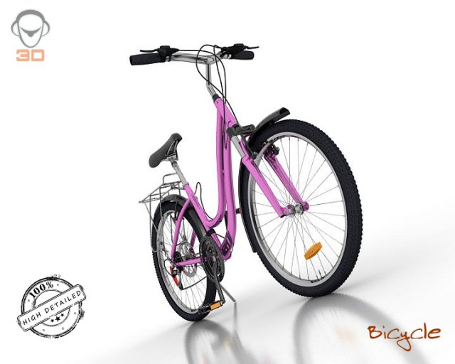 bicycle 3D Модель .c4d .max .obj .3ds .fbx .stl .blend 