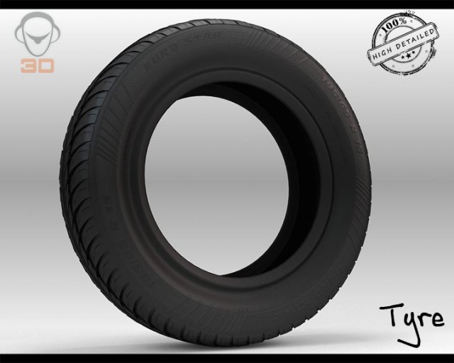 euro star tyre Modèle 3D .c4d .max .obj .3ds .fbx .stl .blend 