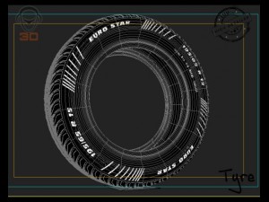 euro star tyre Modèle 3D